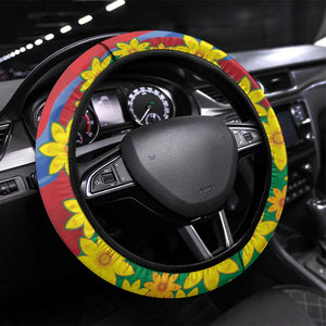 Afro Eritrea New Year Steering Wheel Cover Enkutatash Adey Abeba Flower Art