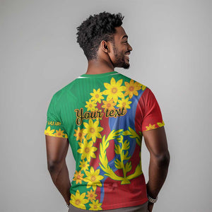 Afro Eritrea New Year Personalized T shirt Enkutatash Adey Abeba Flower Art