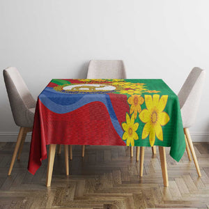 Afro Eritrea New Year Personalized Tablecloth Enkutatash Adey Abeba Flower Art