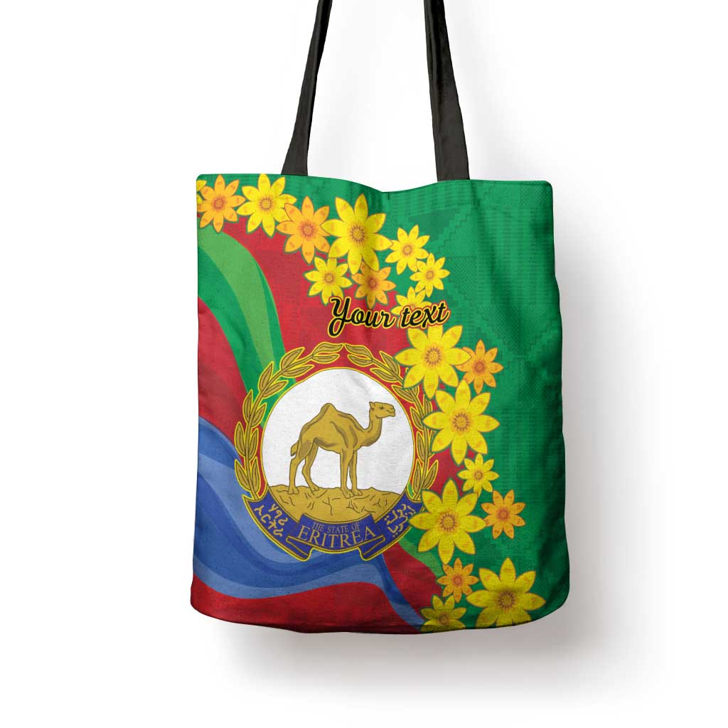 Afro Eritrea New Year Personalized Tote Bag Enkutatash Adey Abeba Flower Art