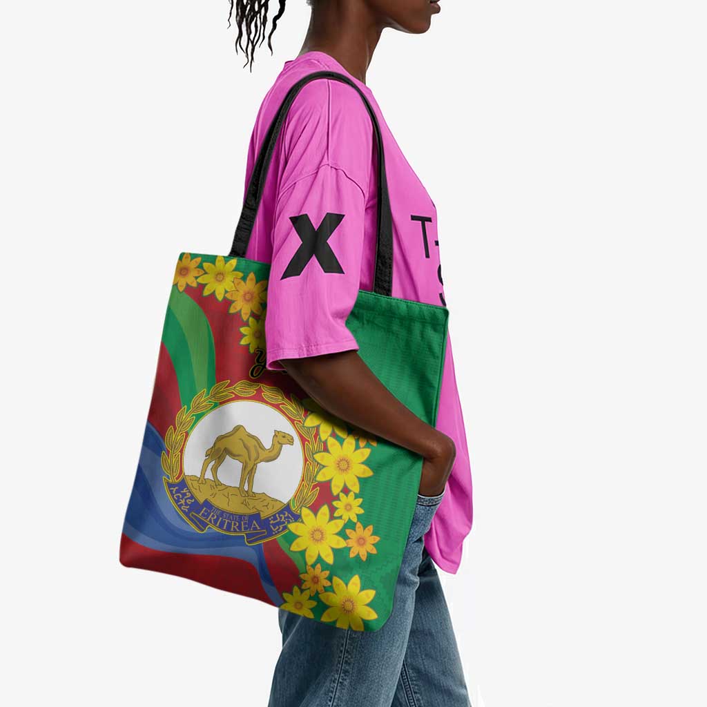 Afro Eritrea New Year Personalized Tote Bag Enkutatash Adey Abeba Flower Art