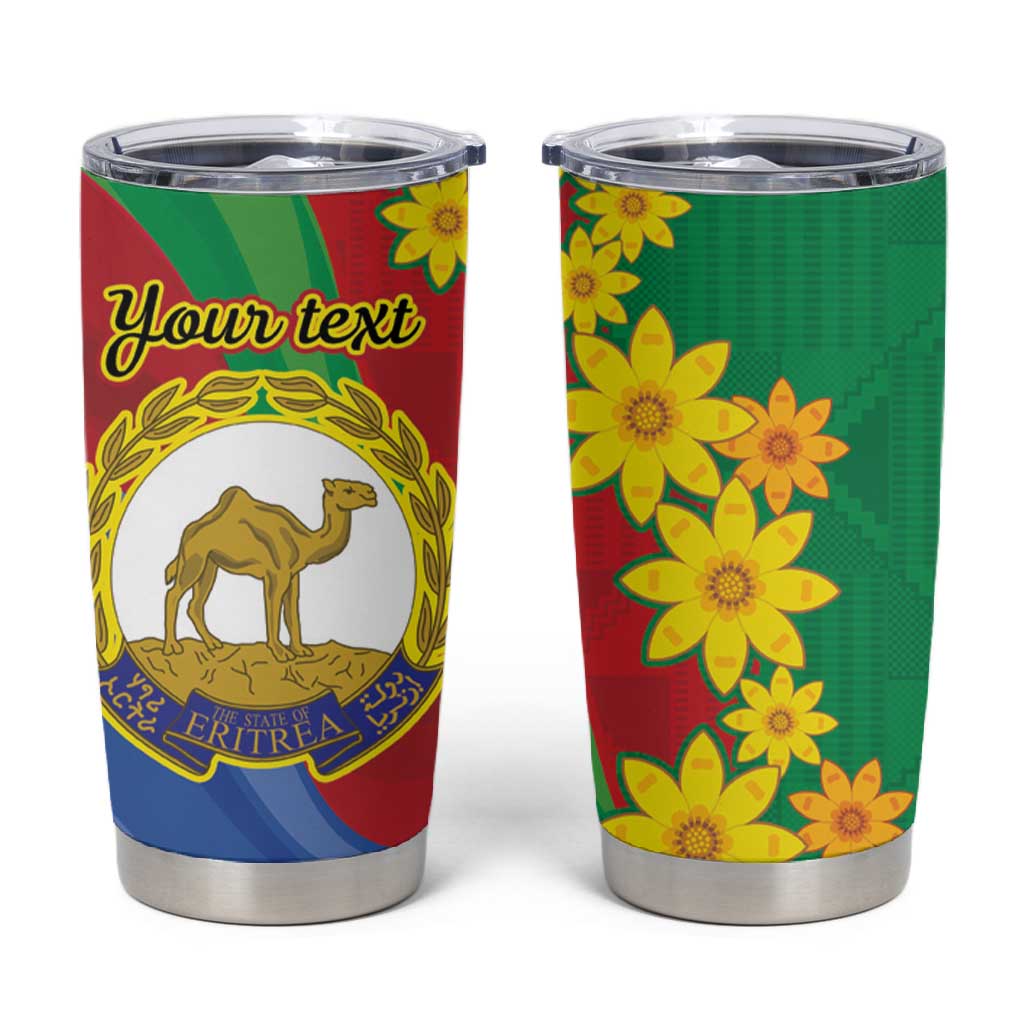 Afro Eritrea New Year Personalized Tumbler Cup Enkutatash Adey Abeba Flower Art