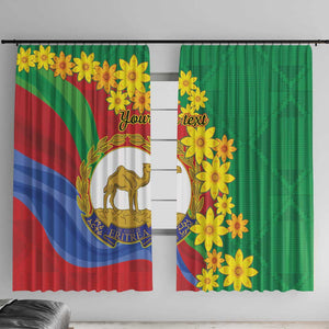 Afro Eritrea New Year Personalized Window Curtain Enkutatash Adey Abeba Flower Art