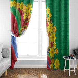 Afro Eritrea New Year Personalized Window Curtain Enkutatash Adey Abeba Flower Art