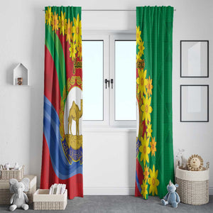 Afro Eritrea New Year Personalized Window Curtain Enkutatash Adey Abeba Flower Art