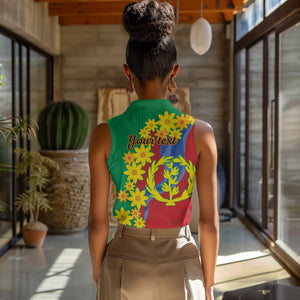 Afro Eritrea New Year Personalized Women Sleeveless Polo Shirt Enkutatash Adey Abeba Flower Art