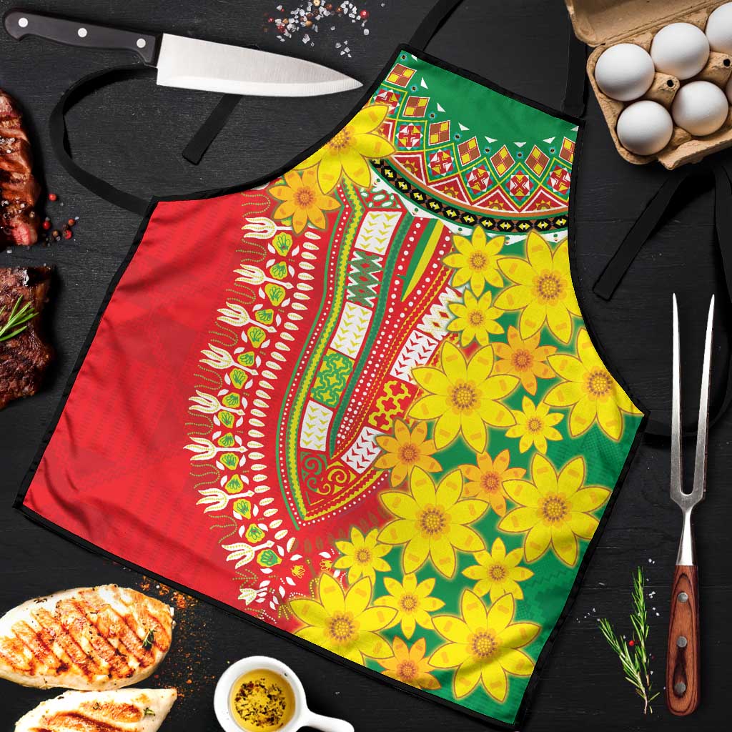 Afro Ethiopian New Year Apron Enkutatash Adey Abeba Flower Art