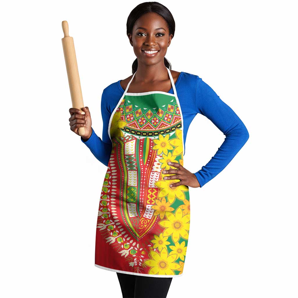 Afro Ethiopian New Year Apron Enkutatash Adey Abeba Flower Art