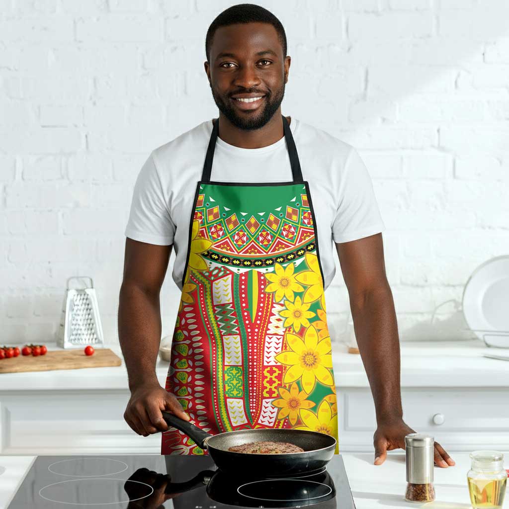 Afro Ethiopian New Year Apron Enkutatash Adey Abeba Flower Art