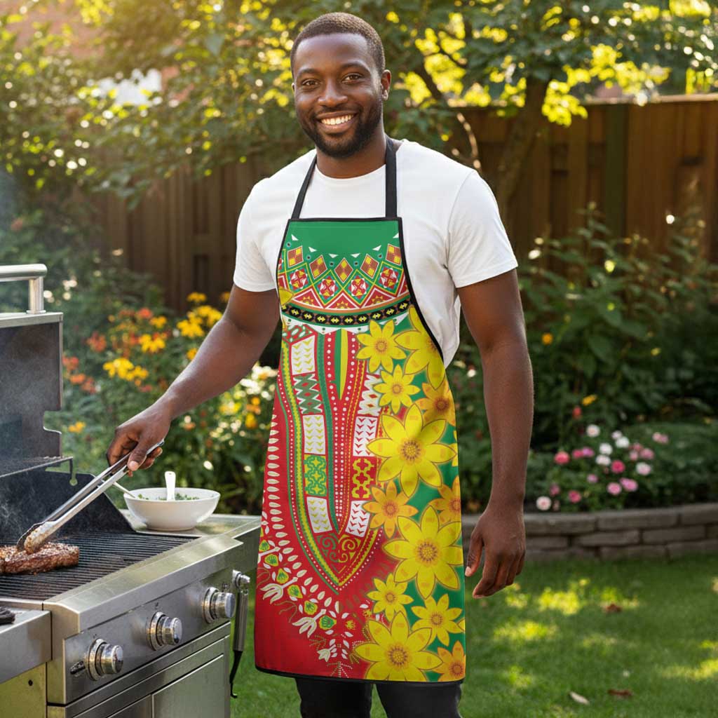 Afro Ethiopian New Year Apron Enkutatash Adey Abeba Flower Art