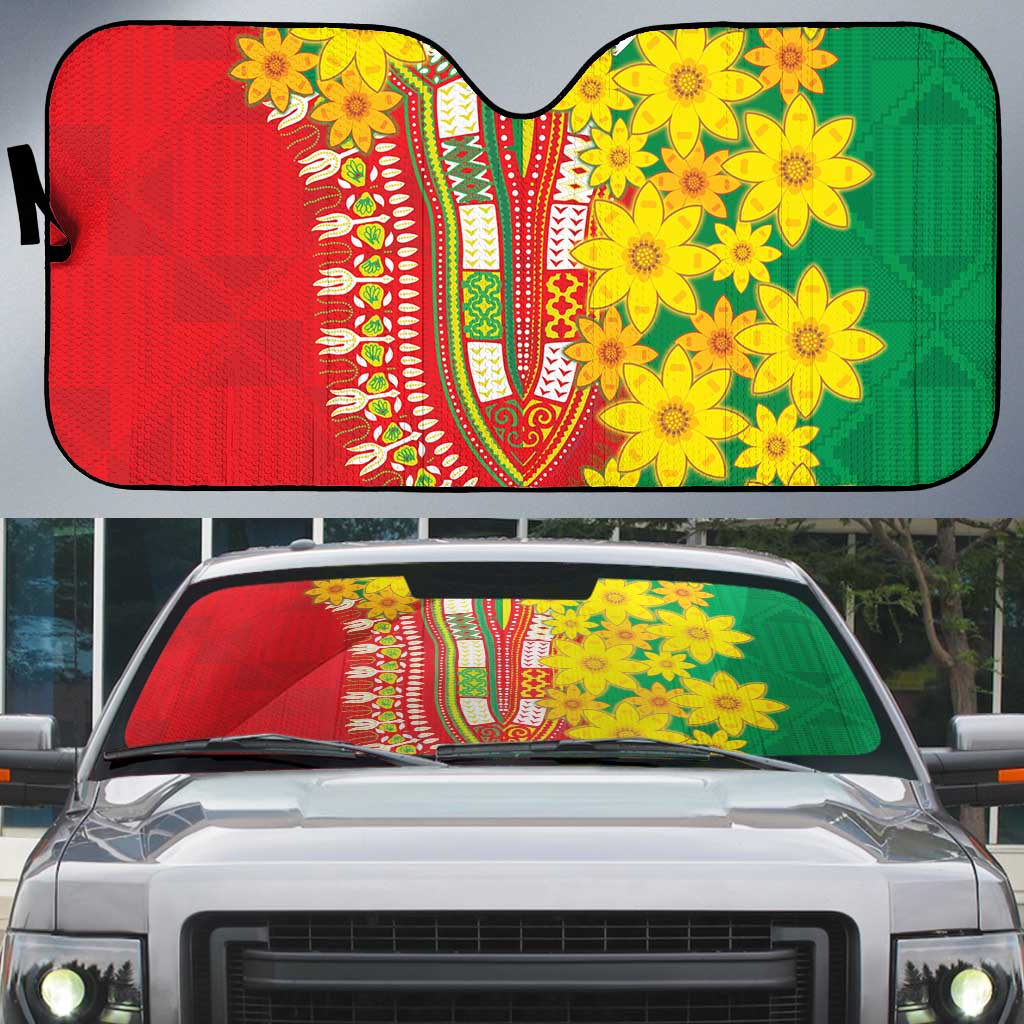 Afro Ethiopian New Year Auto Sun Shade Enkutatash Adey Abeba Flower Art