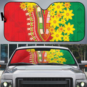Afro Ethiopian New Year Auto Sun Shade Enkutatash Adey Abeba Flower Art