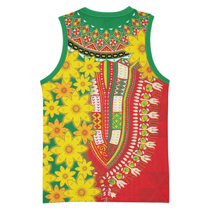 Afro Ethiopian New Year Basketball Jersey Enkutatash Adey Abeba Flower Art LT9