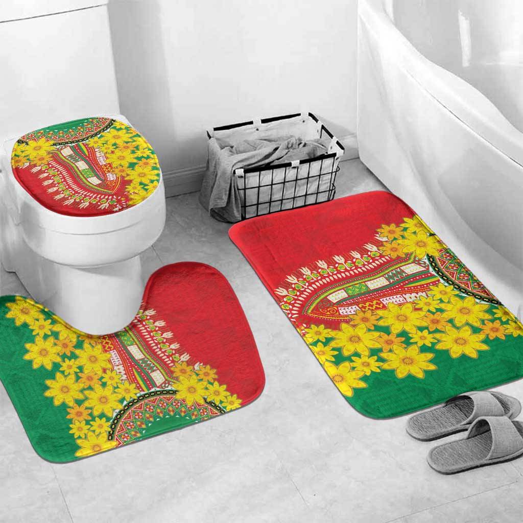 Afro Ethiopian New Year Bathroom Set Enkutatash Adey Abeba Flower Art