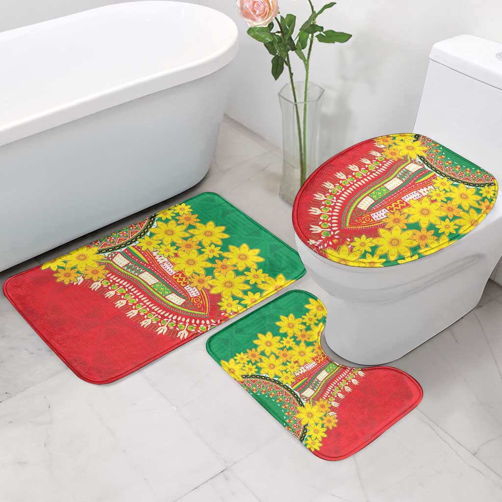 Afro Ethiopian New Year Bathroom Set Enkutatash Adey Abeba Flower Art