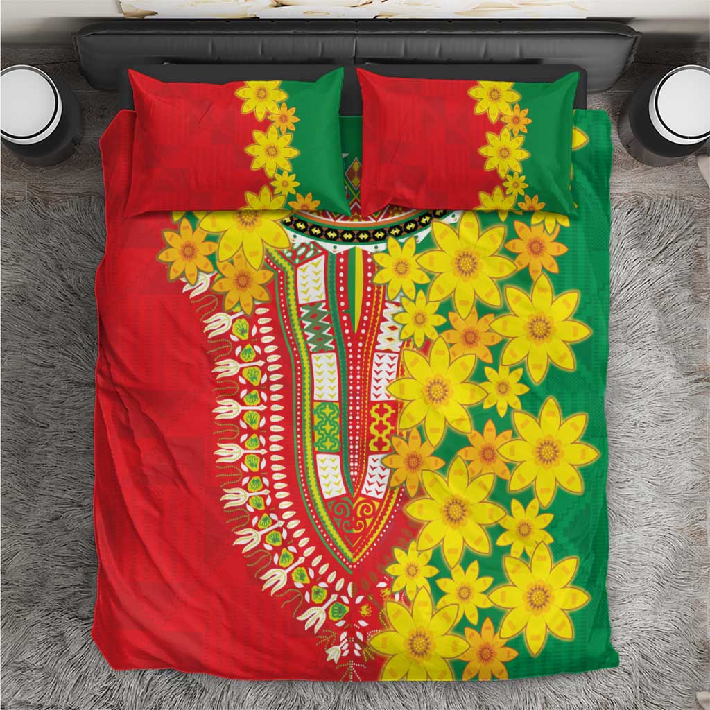 Afro Ethiopian New Year Bedding Set Enkutatash Adey Abeba Flower Art