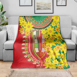 Afro Ethiopian New Year Blanket Enkutatash Adey Abeba Flower Art