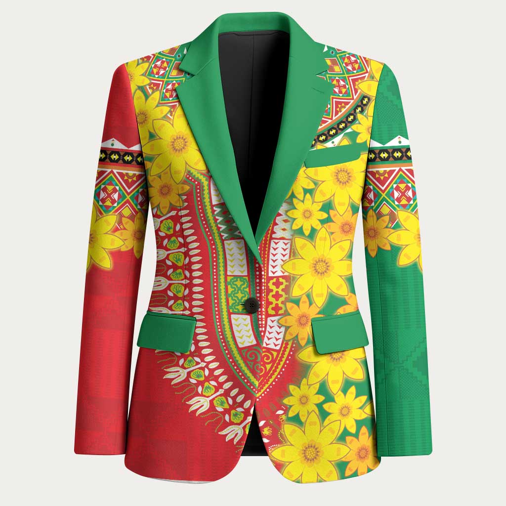 Afro Ethiopian New Year Blazer Enkutatash Adey Abeba Flower Art