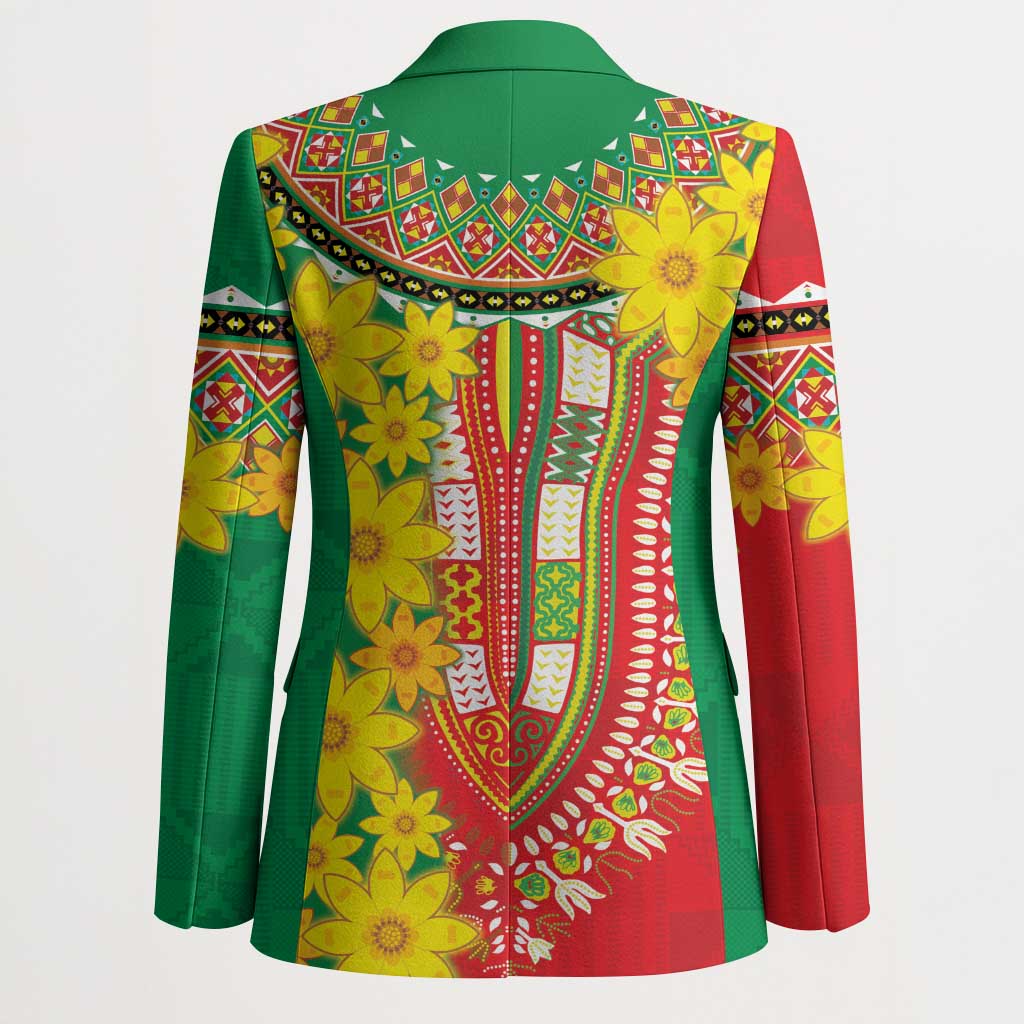 Afro Ethiopian New Year Blazer Enkutatash Adey Abeba Flower Art