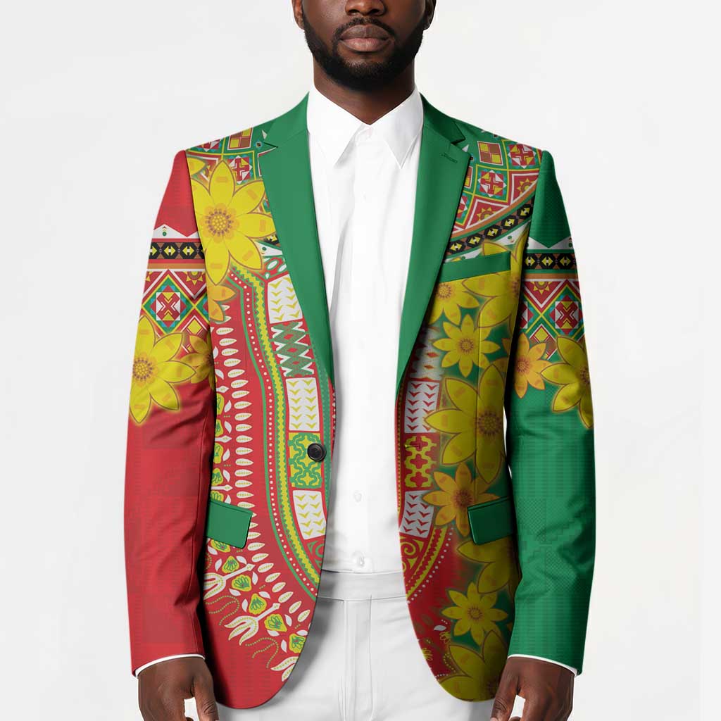 Afro Ethiopian New Year Blazer Enkutatash Adey Abeba Flower Art