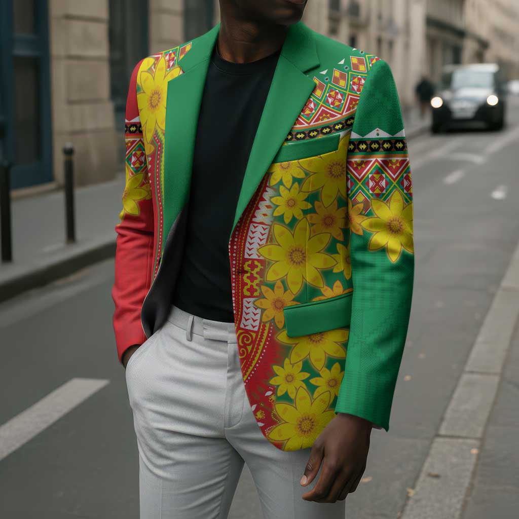 Afro Ethiopian New Year Blazer Enkutatash Adey Abeba Flower Art
