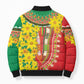 Afro Ethiopian New Year Bomber Puffer Jacket Enkutatash Adey Abeba Flower Art