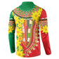Afro Ethiopian New Year Button Sweatshirt Enkutatash Adey Abeba Flower Art
