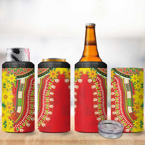 Afro Ethiopian New Year 4 in 1 Can Cooler Tumbler Enkutatash Adey Abeba Flower Art