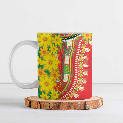 Afro Ethiopian New Year Ceramic Mug Enkutatash Adey Abeba Flower Art