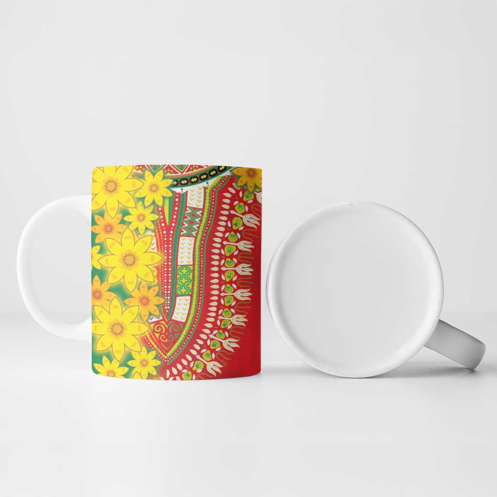 Afro Ethiopian New Year Ceramic Mug Enkutatash Adey Abeba Flower Art