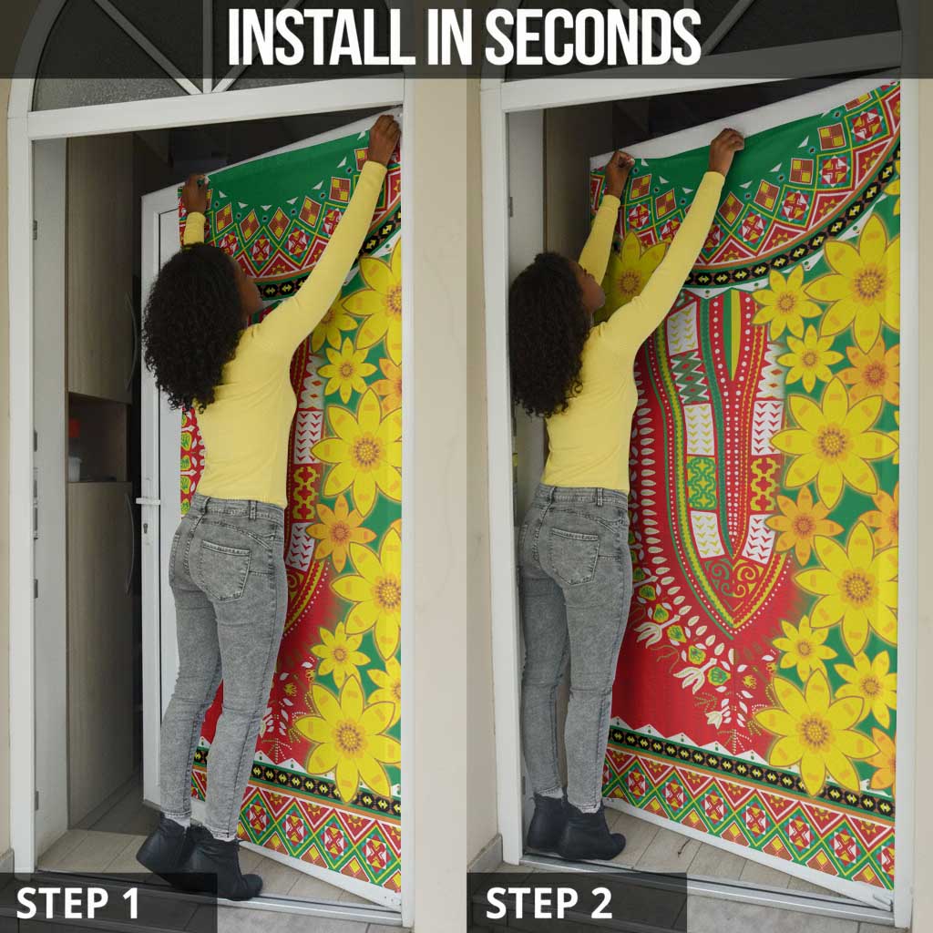 Afro Ethiopian New Year Door Cover Enkutatash Adey Abeba Flower Art
