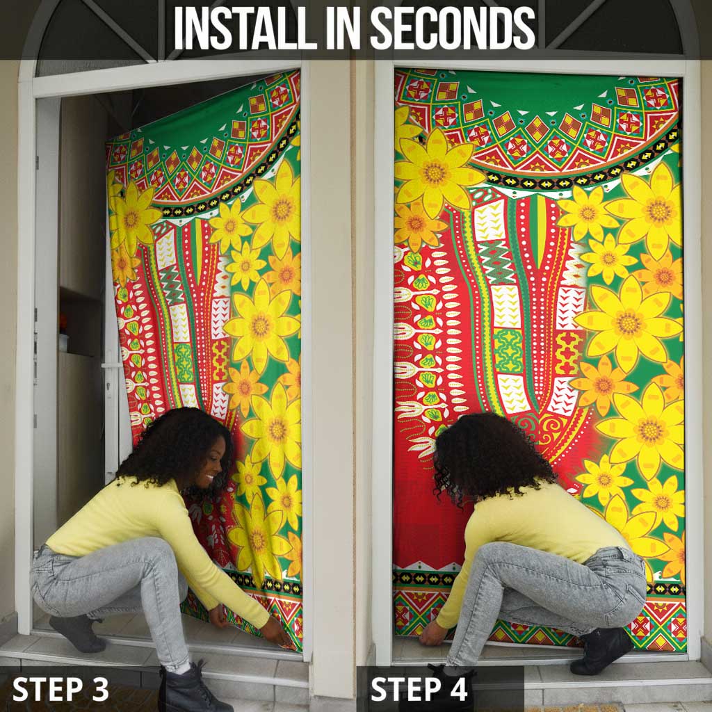 Afro Ethiopian New Year Door Cover Enkutatash Adey Abeba Flower Art