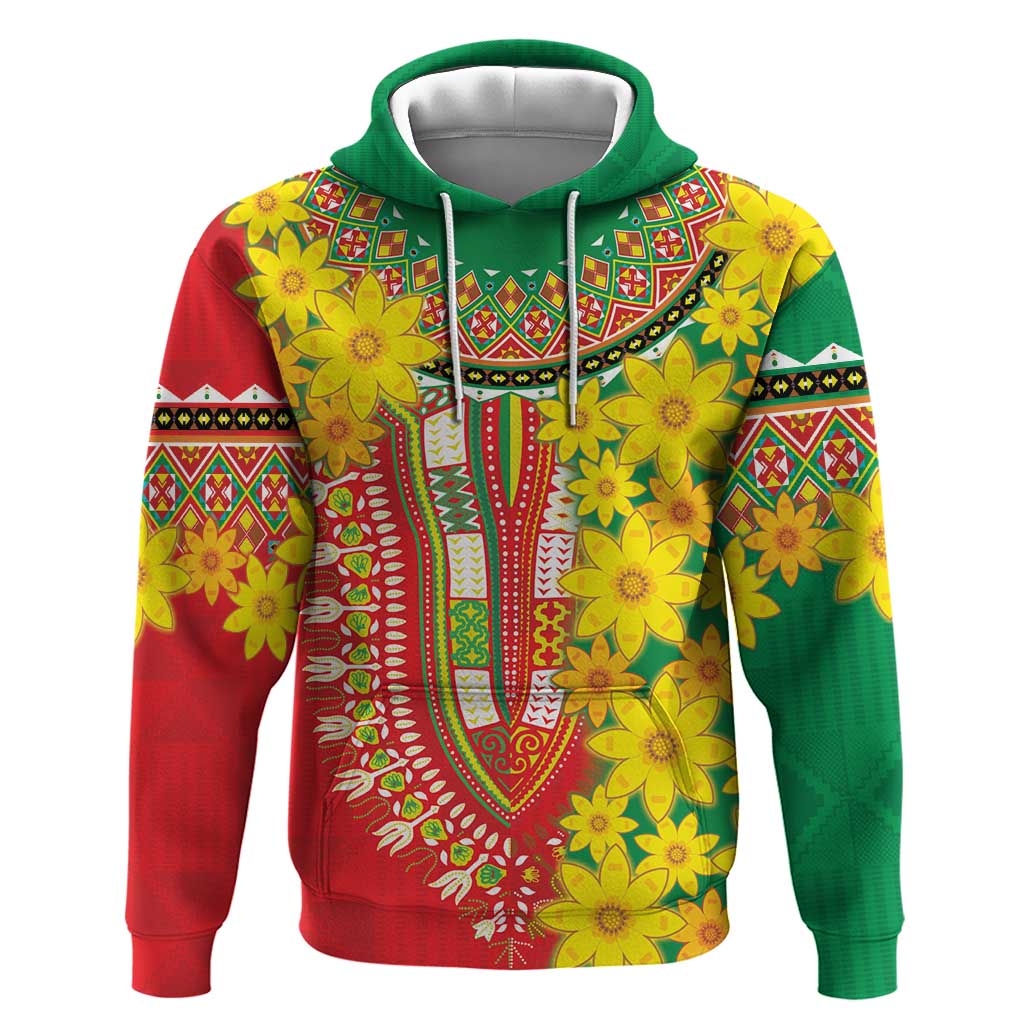 Afro Ethiopian New Year Hoodie Enkutatash Adey Abeba Flower Art