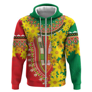 Afro Ethiopian New Year Hoodie Enkutatash Adey Abeba Flower Art