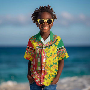 Afro Ethiopian New Year Kid Hawaiian Shirt Enkutatash Adey Abeba Flower Art