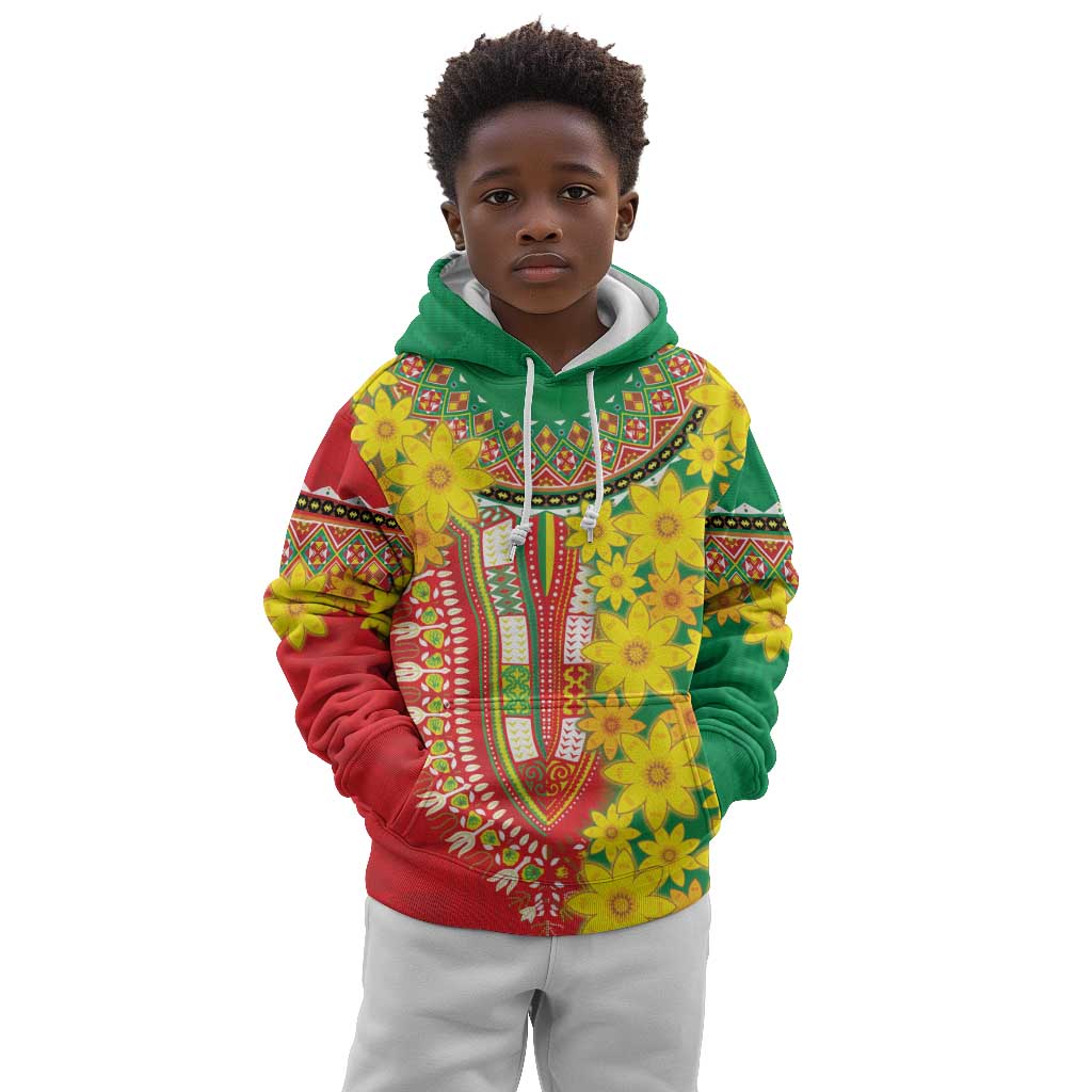 Afro Ethiopian New Year Kid Hoodie Enkutatash Adey Abeba Flower Art