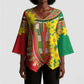 Afro Ethiopian New Year Kimono Sleeve Blouse Enkutatash Adey Abeba Flower Art