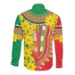 Afro Ethiopian New Year Long Sleeve Button Shirt Enkutatash Adey Abeba Flower Art