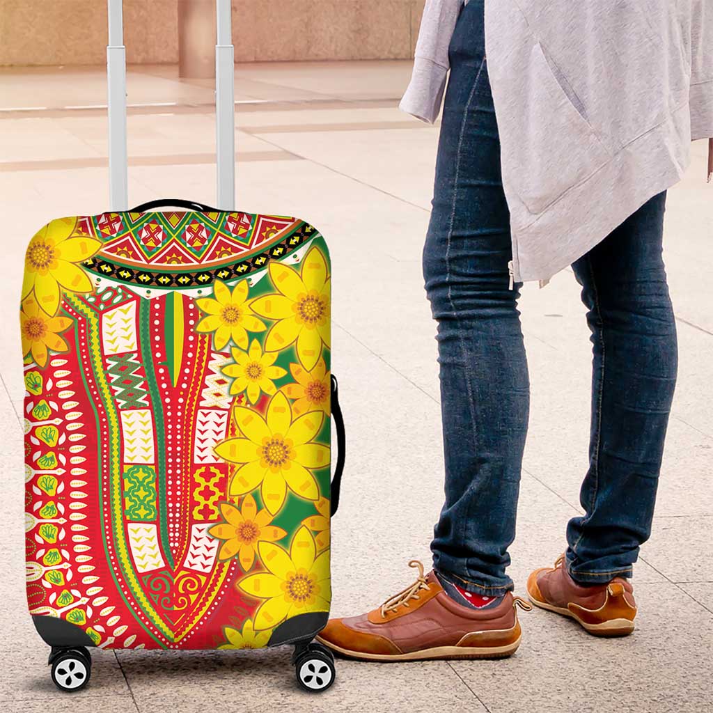 Afro Ethiopian New Year Luggage Cover Enkutatash Adey Abeba Flower Art