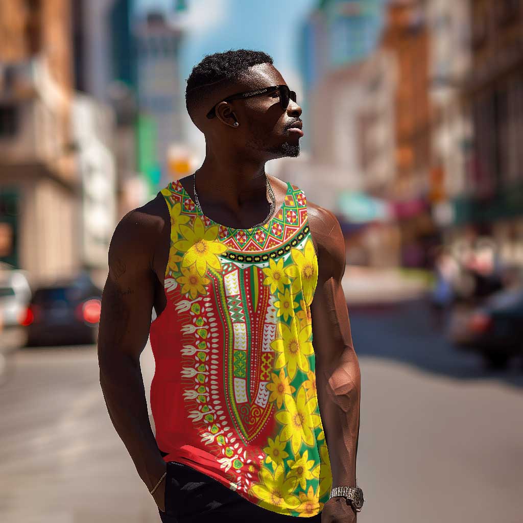 Afro Ethiopian New Year Men Tank Top Enkutatash Adey Abeba Flower Art