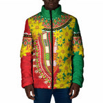 Afro Ethiopian New Year Padded Jacket Enkutatash Adey Abeba Flower Art