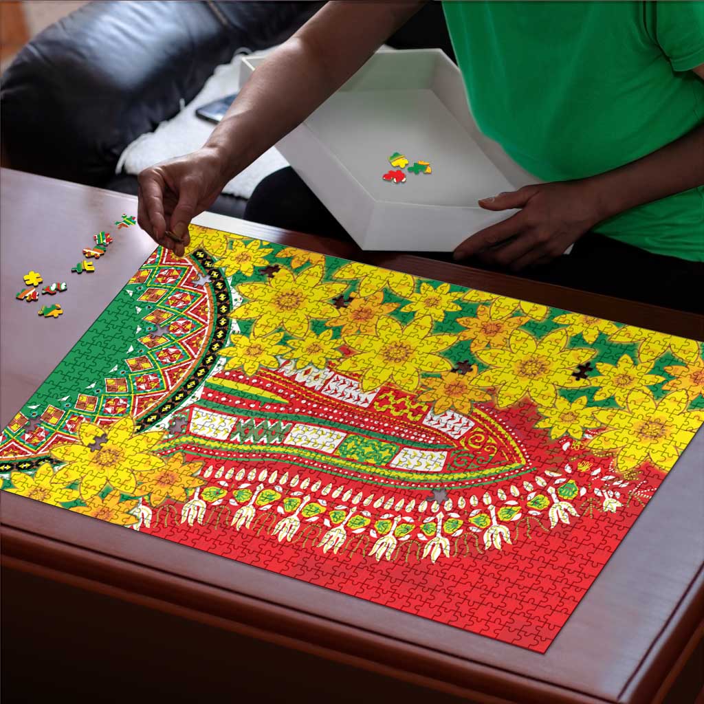Afro Ethiopian New Year Puzzle Enkutatash Adey Abeba Flower Art