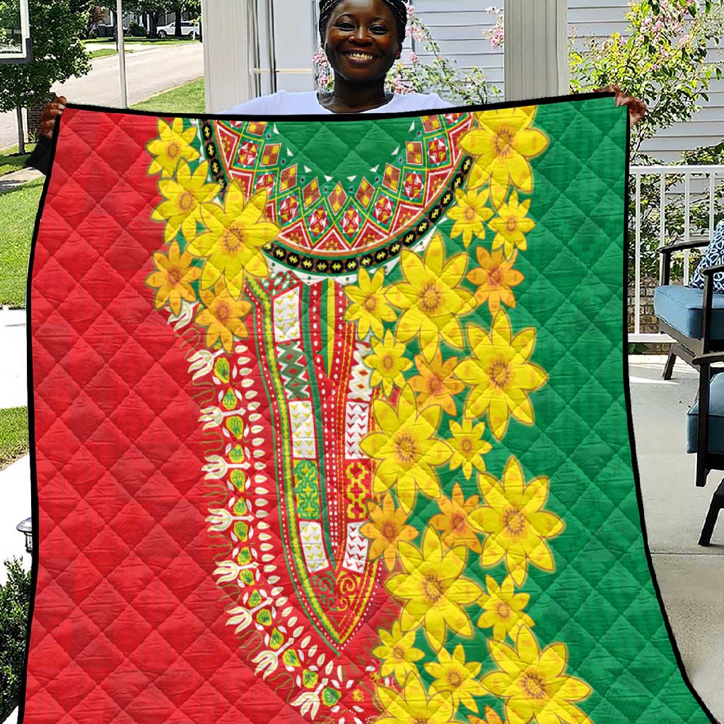 Afro Ethiopian New Year Quilt Enkutatash Adey Abeba Flower Art