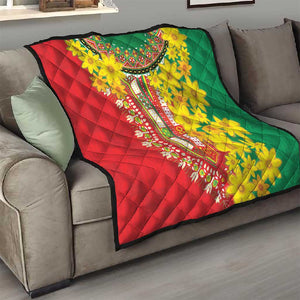 Afro Ethiopian New Year Quilt Enkutatash Adey Abeba Flower Art