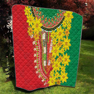 Afro Ethiopian New Year Quilt Enkutatash Adey Abeba Flower Art