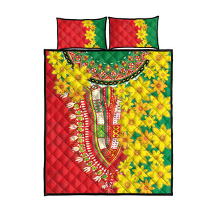 Afro Ethiopian New Year Quilt Bed Set Enkutatash Adey Abeba Flower Art