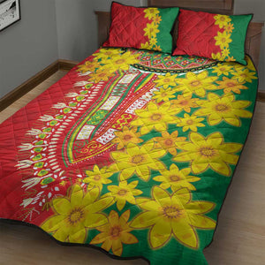 Afro Ethiopian New Year Quilt Bed Set Enkutatash Adey Abeba Flower Art