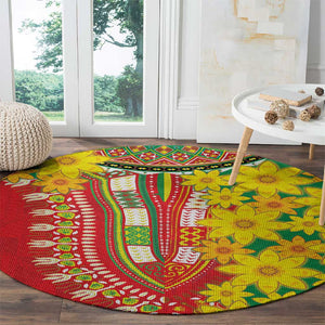 Afro Ethiopian New Year Round Carpet Enkutatash Adey Abeba Flower Art