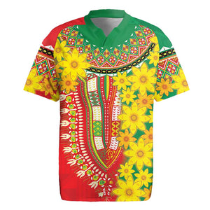 Afro Ethiopian New Year Rugby Jersey Enkutatash Adey Abeba Flower Art