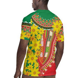 Afro Ethiopian New Year Rugby Jersey Enkutatash Adey Abeba Flower Art